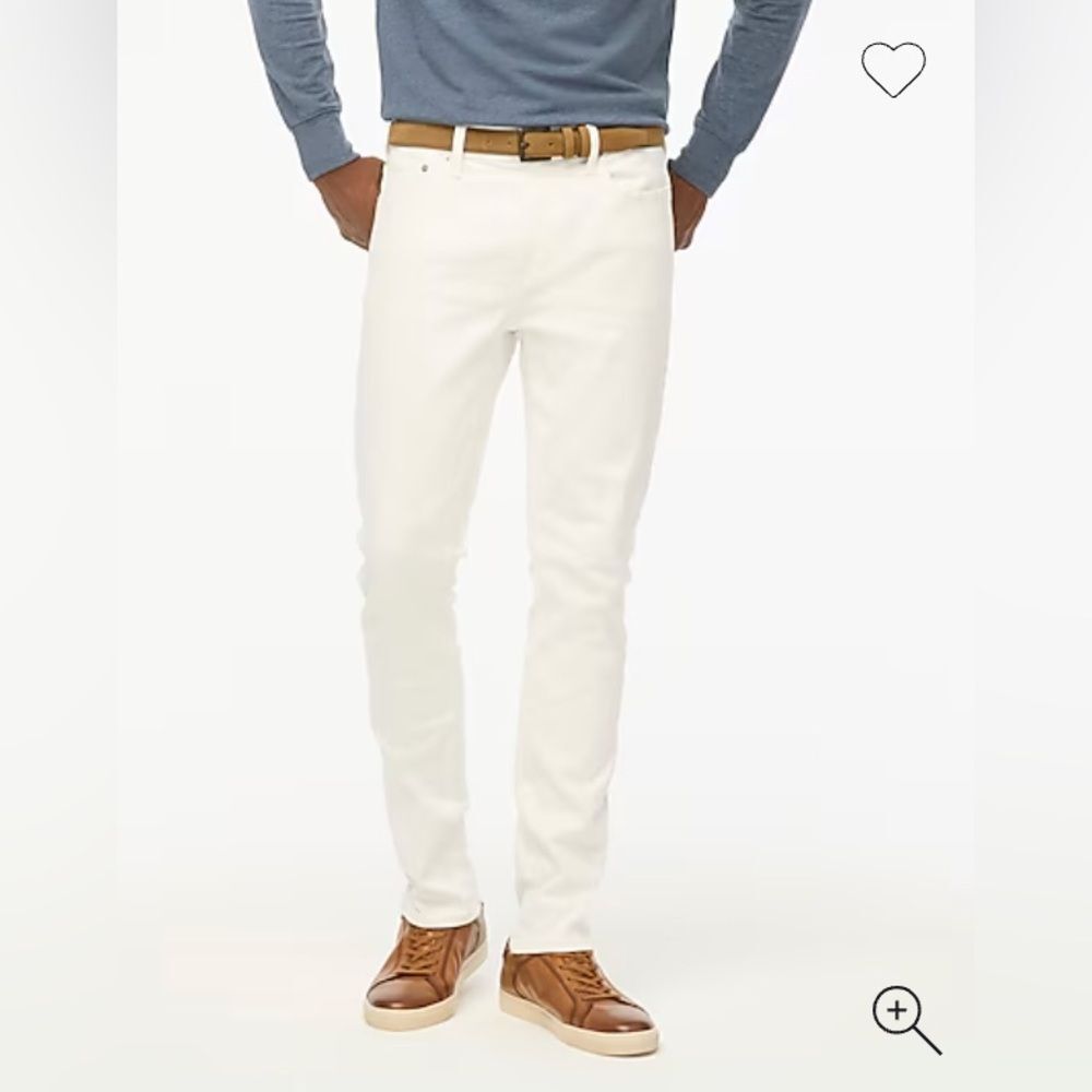 J. Crew Factory Slim-fit flex jean in white • size 36x30 • NWT • AY186